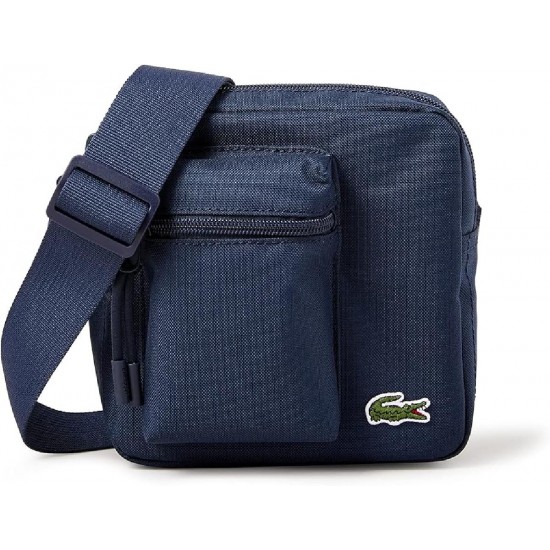 Lacoste Neocroc Mini Flat Ανδρική Τσάντα Ώμου / Χιαστί (NH4101NE) Μπλε χρώμα