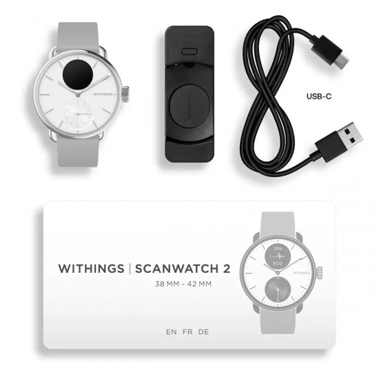 Withings Scanwatch 2 Stainless Steel 38mm (70828231) Pearl White