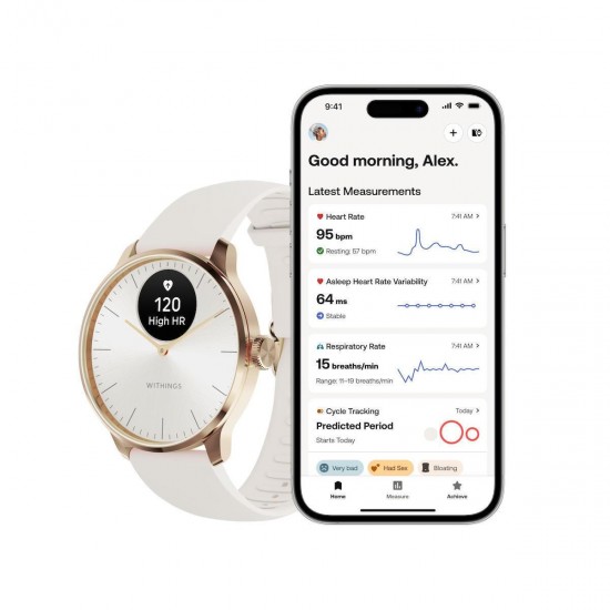Withings ScanWatch Light Stainless Steel 37mm (70832931) Sand