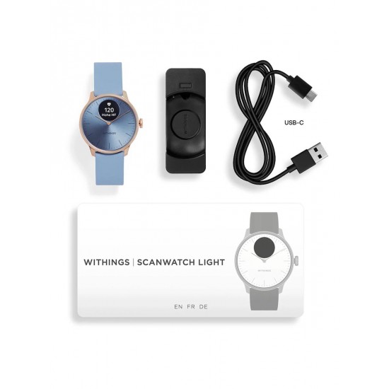 Withings ScanWatch Light Stainless Steel 37mm (70832921) Blue