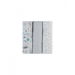Kikka Boo Dreamy Fields Πάνες Αγκαλιάς από Μουσελίνα Grey 100x100εκ. 3τμχ (31103010112)