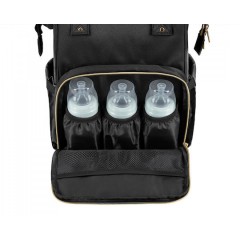 Kikka Boo Τσάντα-Αλλαξιέρα Πλάτης Siena Black & Gold (31108020110)