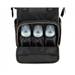 Kikka Boo Τσάντα-Αλλαξιέρα Πλάτης Siena Black & Gold (31108020110)