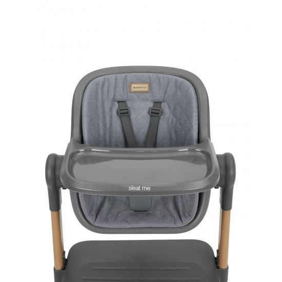 Kikka Boo 2in1 Bedside Crib + Highchair Sleat Me (31003020109) Grey
