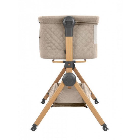 Kikka Boo 2in1 Bedside Crib + Highchair Sleat Me Beige 31003020110