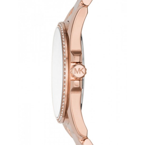 Michael Kors Whitley Γυναικείο Ρολόι 38mm Μπαταρίας με Ροζ Χρυσό Μεταλλικό Μπρασελέ