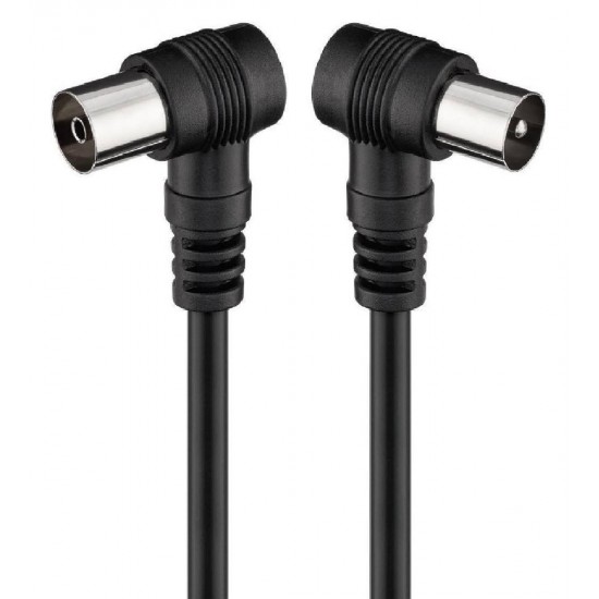 Goobay Καλώδιο Κεραίας WiFi Coaxial male - Coaxial female 2.5m Μαύρο (11526)