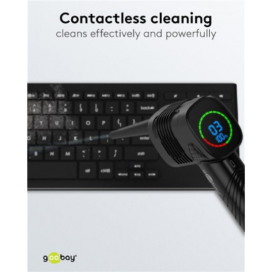 Goobay (61667) Μαύρος Φυσητήρας Χειρός Μπαταρίας 1x2Ah