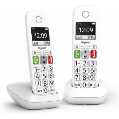 Gigaset E290 Ασύρματο Τηλέφωνο Duo με Ελληνικό Μενού Λευκό