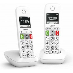 Gigaset E290 Ασύρματο Τηλέφωνο Duo με Ελληνικό Μενού Λευκό
