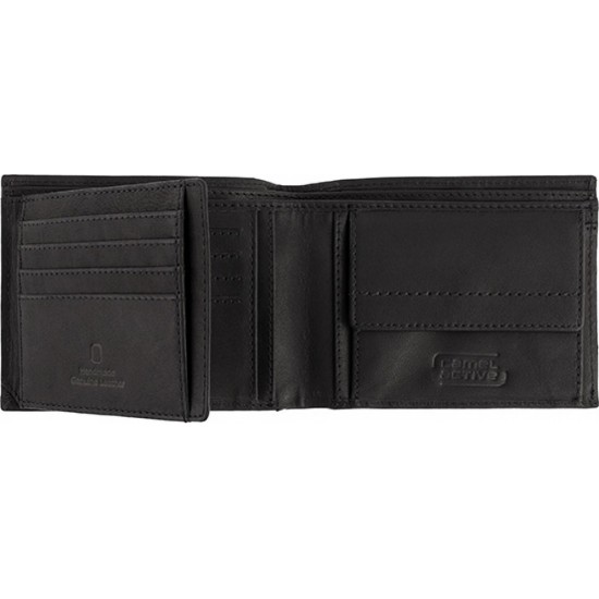 Camel Active Calgary Δερμάτινο Ανδρικό Πορτοφόλι με RFID (253-704-60) Μαύρο