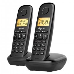 Gigaset Basic 100 Duo Ασύρματο Τηλέφωνο Duo (L36852-H3206-D201) Μαύρο