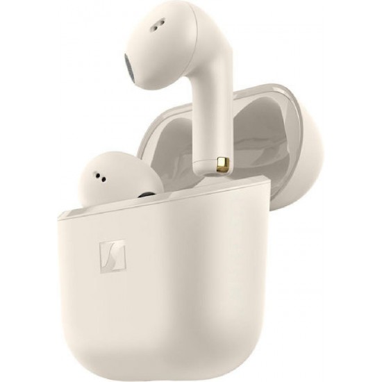 Sennheiser Accentum Open In Ear Bluetooth Handsfree Ακουστικά με Αντοχή στον Ιδρώτα και Θήκη Φόρτισης Cream