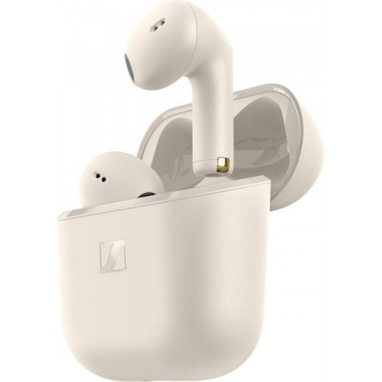 Sennheiser Accentum Open In Ear Bluetooth Handsfree Ακουστικά με Αντοχή στον Ιδρώτα και Θήκη Φόρτισης Cream