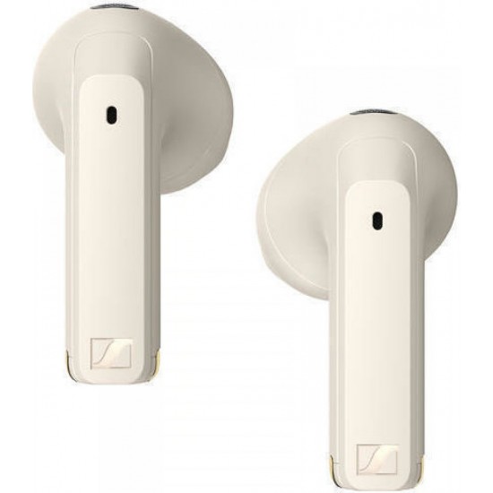 Sennheiser Accentum Open In Ear Bluetooth Handsfree Ακουστικά με Αντοχή στον Ιδρώτα και Θήκη Φόρτισης Cream