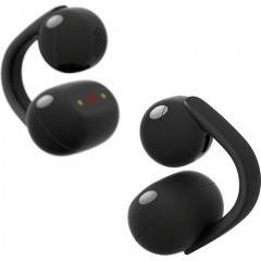 Sony LinkBuds Clip Bluetooth Handsfree Ακουστικά με Αντοχή στον Ιδρώτα και Θήκη Φόρτισης Μαύρα
