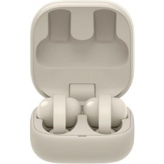 Sony LinkBuds Clip Bluetooth Handsfree Ακουστικά με Αντοχή στον Ιδρώτα και Θήκη Φόρτισης Beige