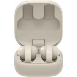 Sony LinkBuds Clip Bluetooth Handsfree Ακουστικά με Αντοχή στον Ιδρώτα και Θήκη Φόρτισης Beige