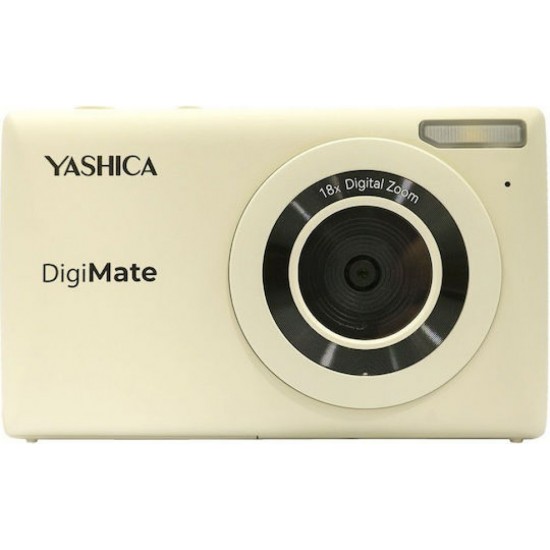 Yashica DigiMate Compact Φωτογραφική Μηχανή 8MP (YAS-DGM100-OW) Μπεζ