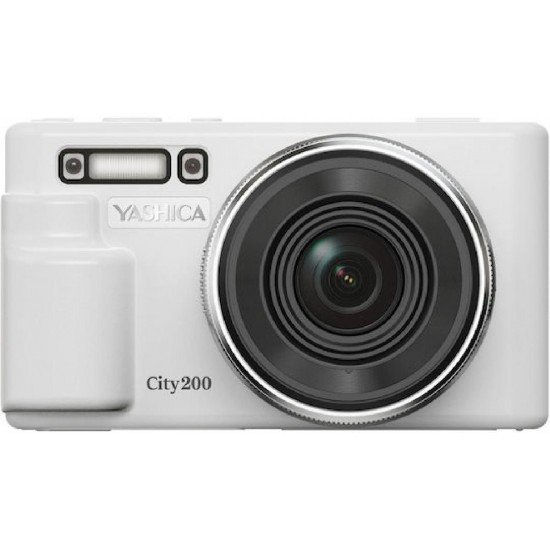 Yashica City 200 Compact Φωτογραφική Μηχανή Οπτικού Ζουμ 10x (YAS-DGC200-WH) Λευκή