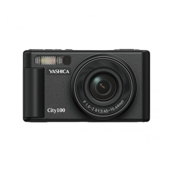 Yashica City 100 Compact Φωτογραφική Μηχανή 64MP Οπτικού Ζουμ 3x (YAS-DGC100-BK) Μαύρη
