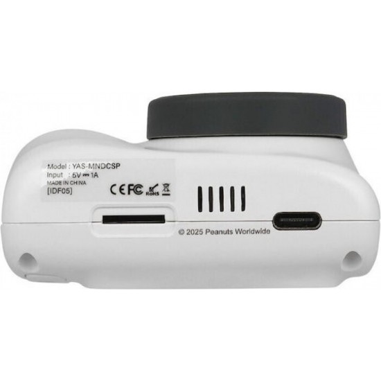 Yashica Snoopy Παιδική Φωτογραφική Μηχανή 8MP (YAS-MNDCSP) Λευκή-Μαύρη
