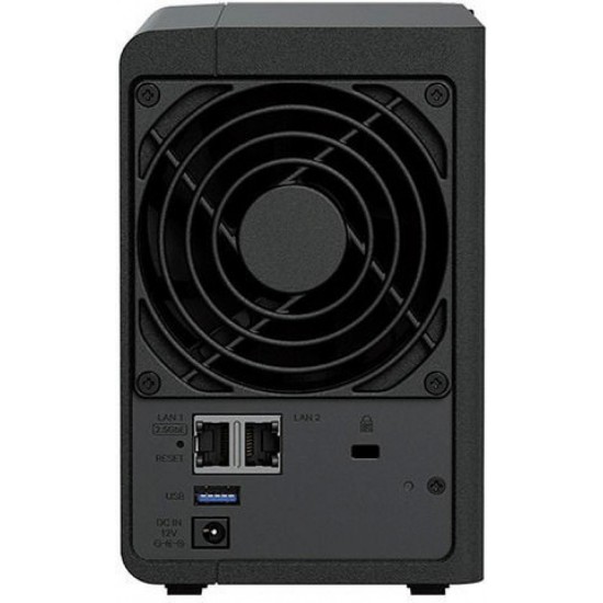 Synology DiskStation DS225+ NAS Tower με 2 θέσεις για HDD/SSD και 2 θύρες Ethernet