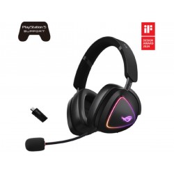 Asus ROG DELTA II Over Ear Wireless/Wired Gaming Headset (90YH03W0-BHUA00) Black