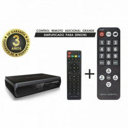 New Digital T2 265HD Senior Ψηφιακός Δέκτης Mpeg4 H.265/HEVC FullHD/SCART/HDMI/Μεγάλο Τηλεχ/ριο για Ηλικιωμένους