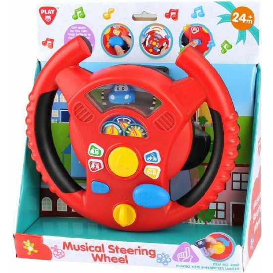 Playgo Steering Wheel με Μουσική για 24+ Μηνών 2452