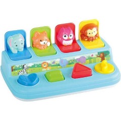 Playgo Βρεφικό Παιχνίδι Animals Pop Up & Surprise για 12+ Μηνών (2461) Γαλάζιο