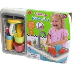 Playgo Νεροχύτης με Βρύση Και Κουζινικά για 3+ Ετών 20τμχ (3600)