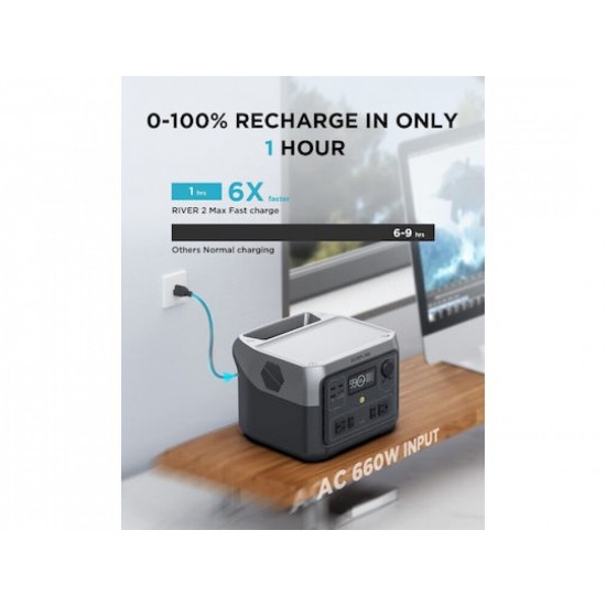 EcoFlow River 2 Max Lithium Power Station 512Wh (5005401005)