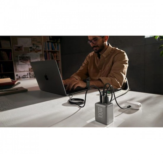 EcoFlow RAPID Pro Charger EU 100W 3 Ports GaN (5021201008) Silver