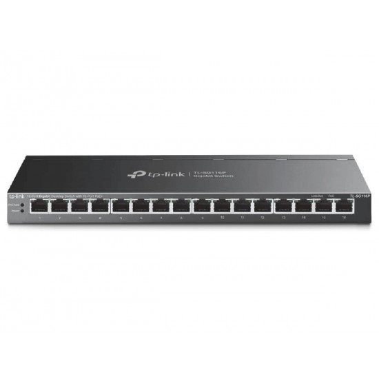 TP-LINK TL-SG116P v1 Unmanaged L2 PoE+ Switch με 16 Θύρες Gigabit (1Gbps) Ethernet