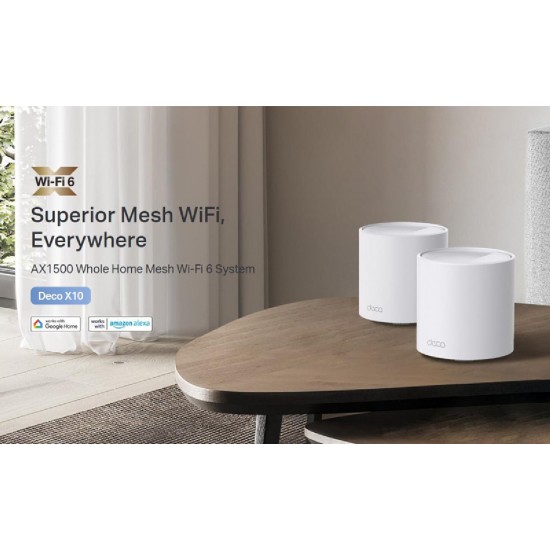 Tp-Link Deco X10 AX1500 Whole Home Mesh Wi-Fi 6 System 2-Pack (1750503021) v1.0
