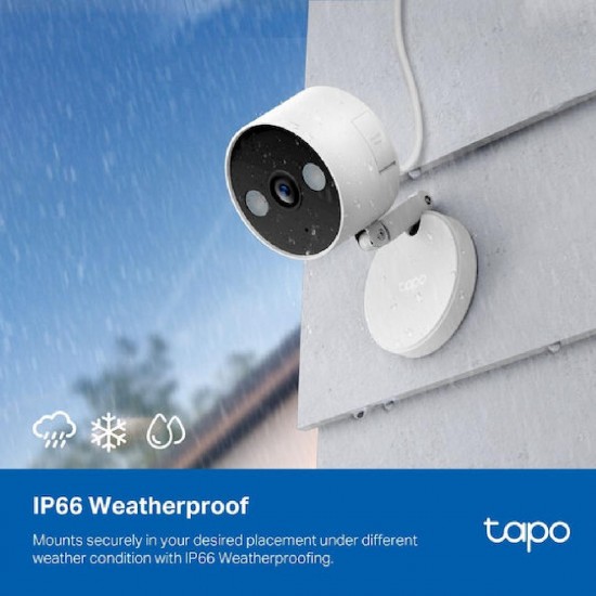Tp-Link Tapo C120 Indoor/Outdoor Home Security Wi-Fi Camera 2k GHD v1.0 (1770500182) White