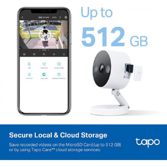 Tp-Link Tapo C120 Indoor/Outdoor Home Security Wi-Fi Camera 2k GHD v1.0 (1770500182) White