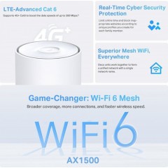 Tp-Link Deco X10-4G AX1500 Whole Home Mesh Wi-Fi 6 Router (1756500092) v1.0