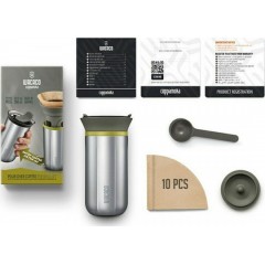 Wacaco Cuppamoka Portable Pour-Over Coffee Maker (Silver)