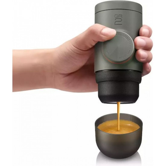Wacaco Minipresso GR2 Portable Espresso Machine (Gray Olive)