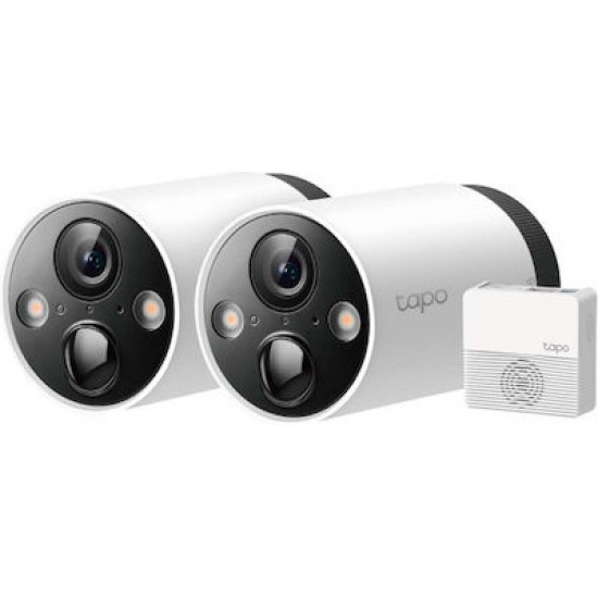 TP-LINK Tapo Ολοκληρωμένο Σύστημα CCTV Wi-Fi με 2 Ασύρματες Κάμερες TAPO C420S2 (1770500068)