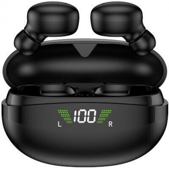 Akai BTE-J350 In-ear Bluetooth Handsfree Ακουστικά με Θήκη Φόρτισης Μαύρα