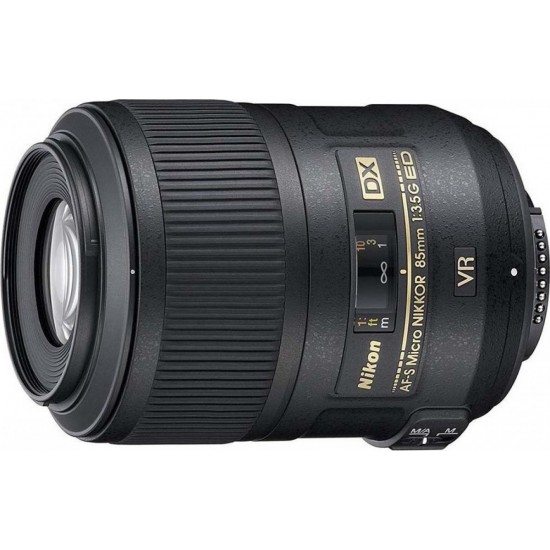Nikon Crop Φωτογραφικός Φακός AF-S DX Micro Nikkor 85mm f/3.5G ED VR Telephoto για Nikon F Mount Μαύρος Nikon Crop Φωτογραφικός Φακός AF-S DX Micro Nikkor 85mm f/3.5G ED VR Telephoto για Nikon F Mount Μαύρος