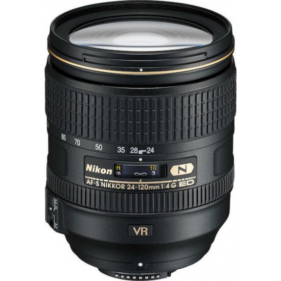 Nikon Nikkor Lens AF-S 24-120mm f/4G ED VR Nano Crystal Coat for Nikon F Mount Μαύρος