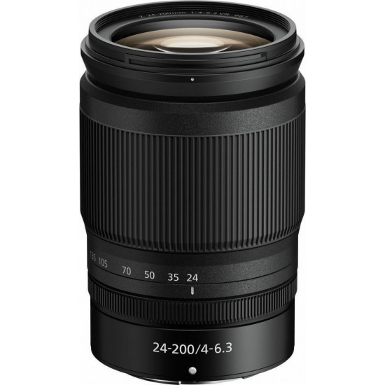 Nikon Full Frame Φωτογραφικός Φακός 24-200mm f/4-6.3 VR Standard Zoom / Wide Angle για Nikon Z Mount Μαύρος