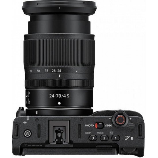 Nikon ZR Z Cinema Video Mirrorless Κινηματογραφική Φωτογραφική Μηχανή 6Κ + Nikon Z 24-70 f/4 S (VOA180K001) Μαύρη