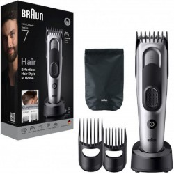 Braun Series 7 Επαναφορτιζόμενη Κουρευτική Μηχανή (HC7590) Γκρι
