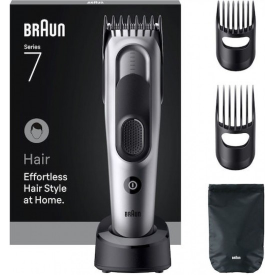 Braun Series 7 Επαναφορτιζόμενη Κουρευτική Μηχανή (HC7590) Γκρι