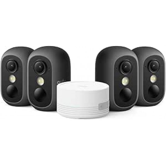 Anker Eufy C35 Color Night Vision with Control Hub 4-Cam Kit (E811041A) Black